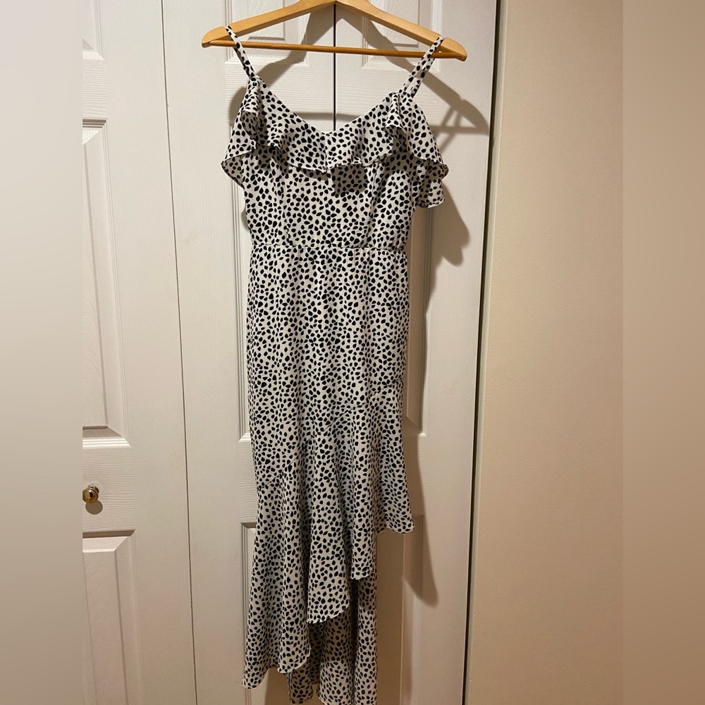 Worn Once!Beautiful BCX ColdShoulder Adjustable Strap Asymmetrical Hemline Dress